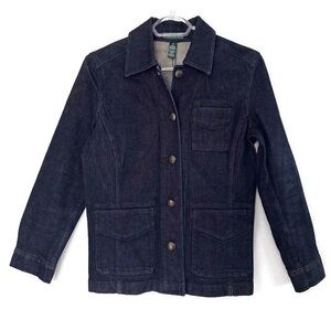Ralph Lauren Lauren Jeans Company Dark Wash Blue Denim Blazer X Small